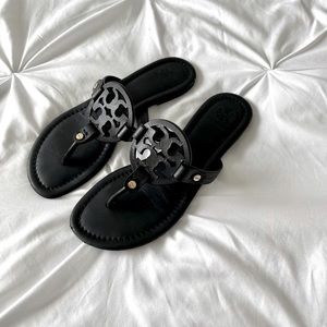 Tory Burch Black Leather Sandal